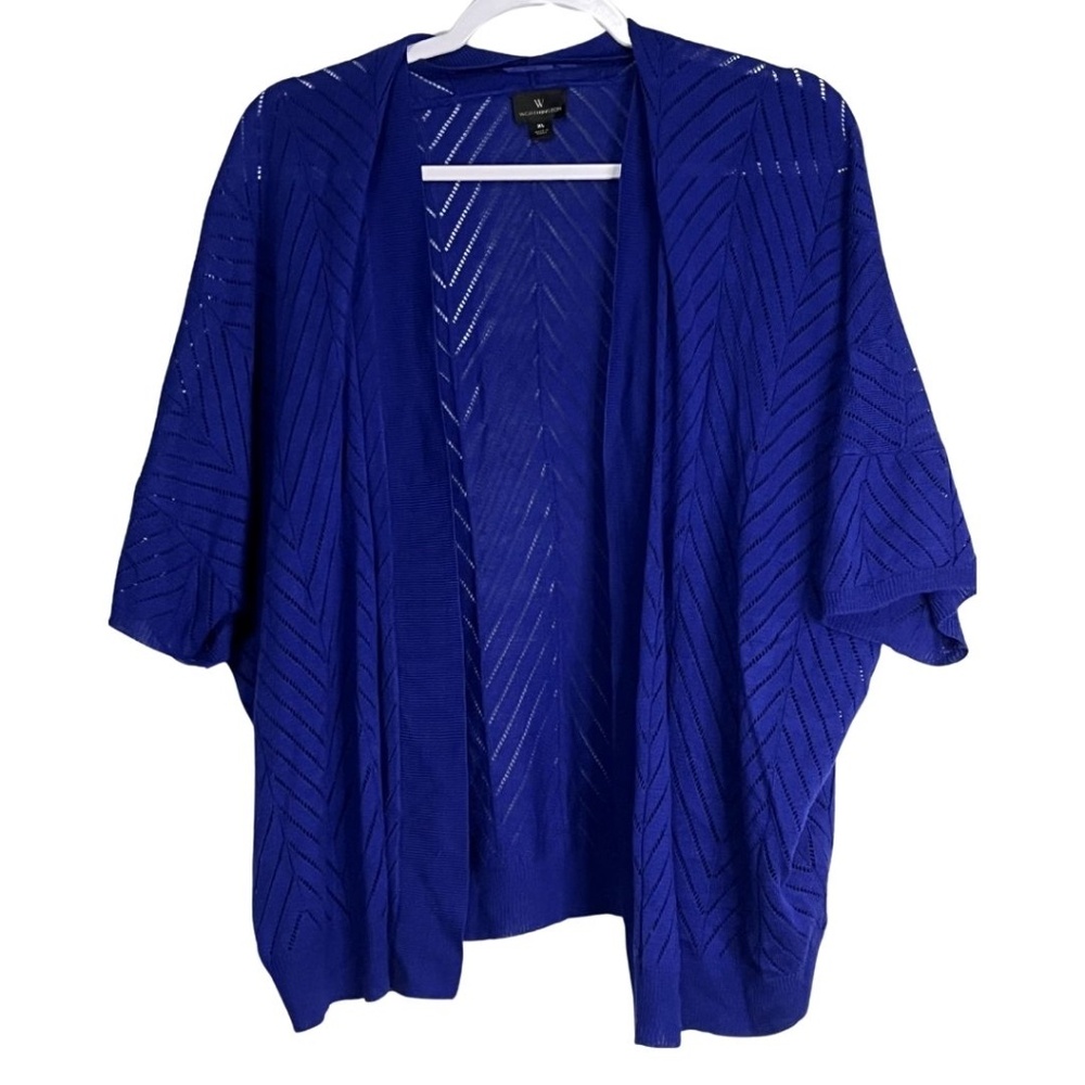 Worthington Royal Blue Open Knit Kimono Cardigan | Size XL